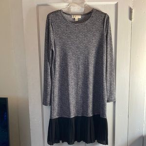 Black Tunic Dress with Ruffle Bottom by Michael Kors. Size Medium